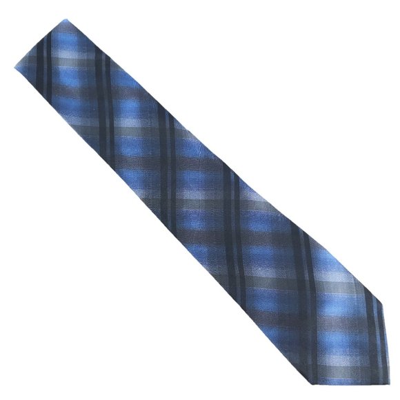 Axcess Claiborne Men Tie 100% Silk Geometric Blue Multi 59x3 - NWOT - Picture 1 of 6